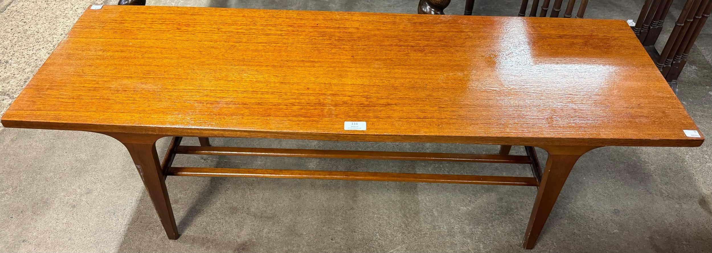 A teak coffee table