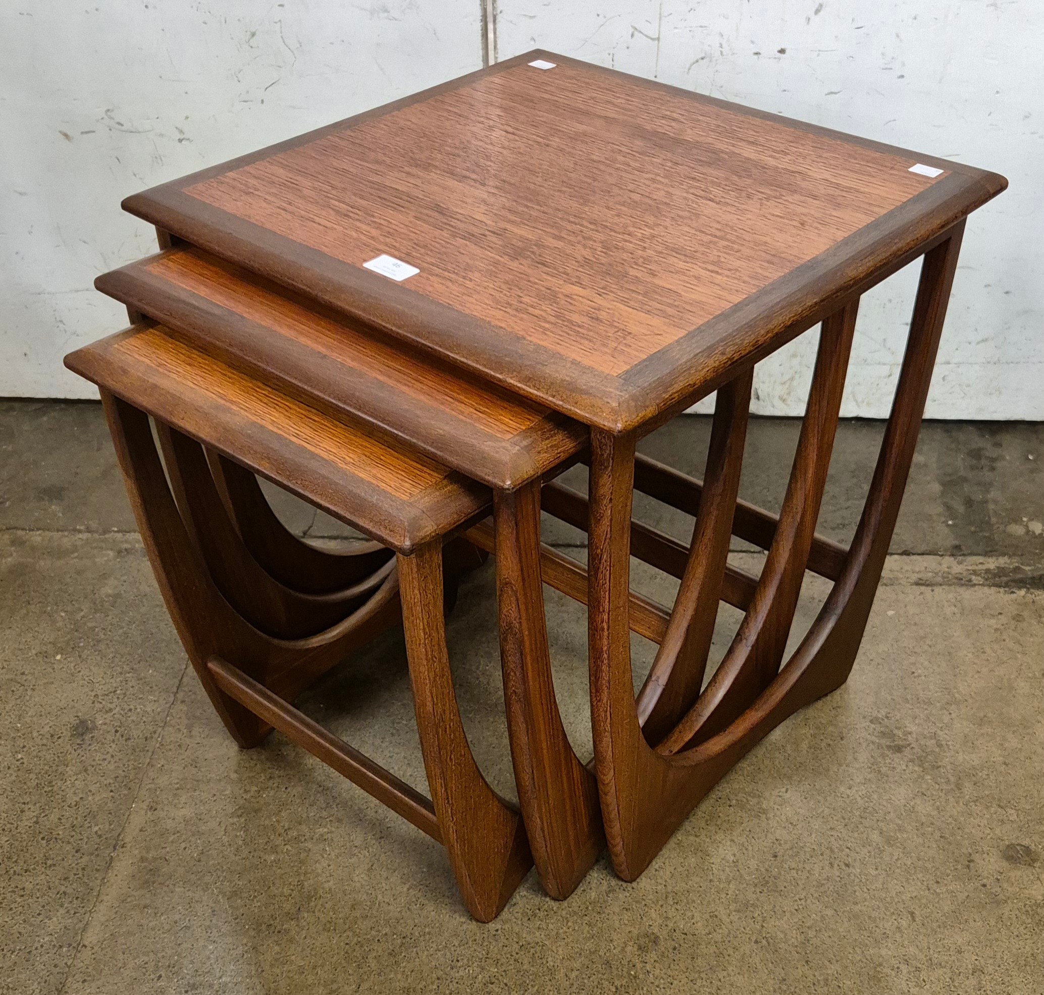 A G-Plan Astro teak nest of tables