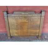 A Chesyer, Provincial Lodge of Past Grands oak honours board
