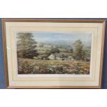 A signed limited edition W.R. Makinson landscape print, framed