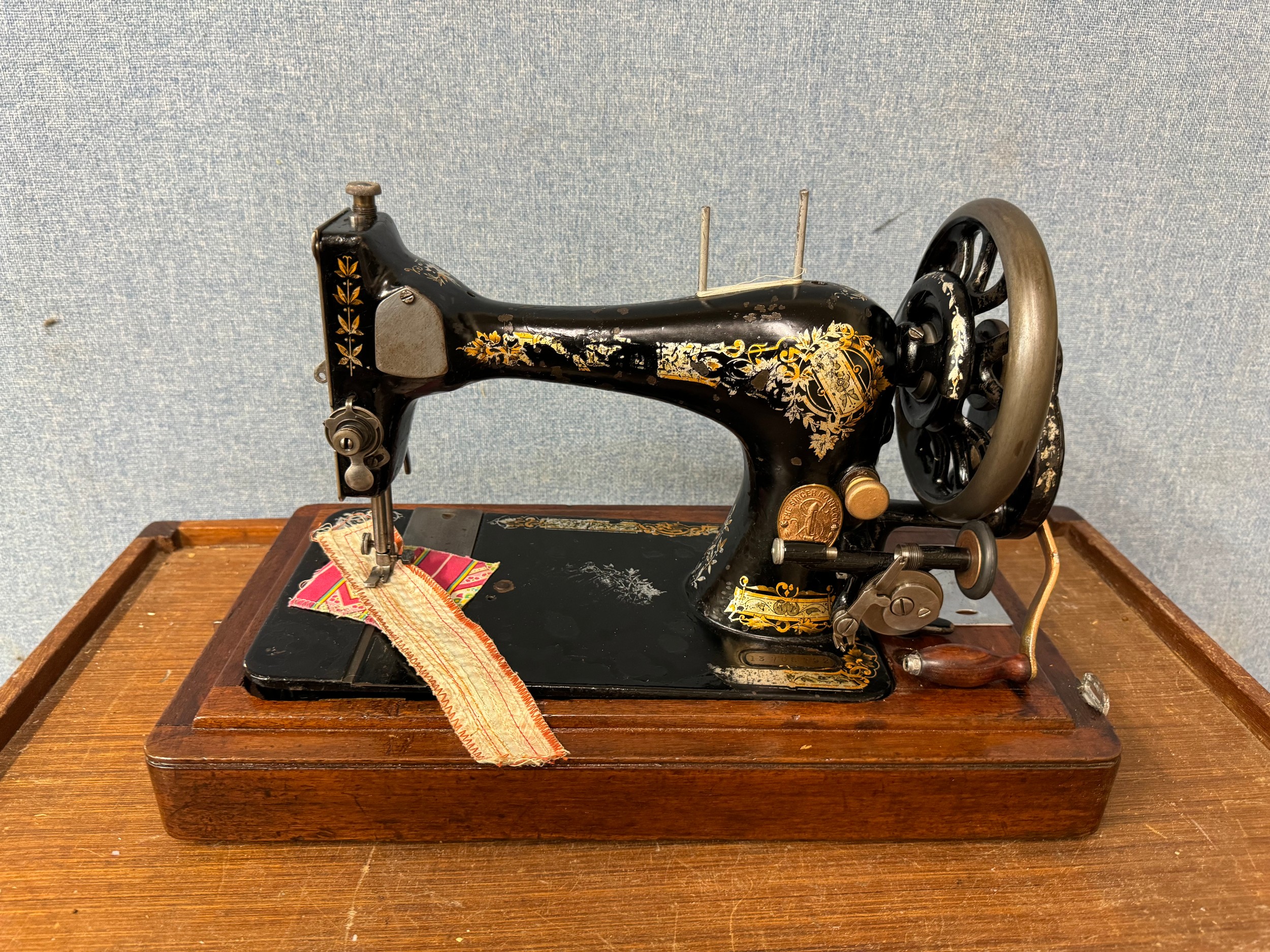 A cased sewing machine