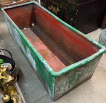 A large galvanised trough