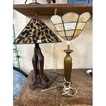 Two Tiffany style lamps