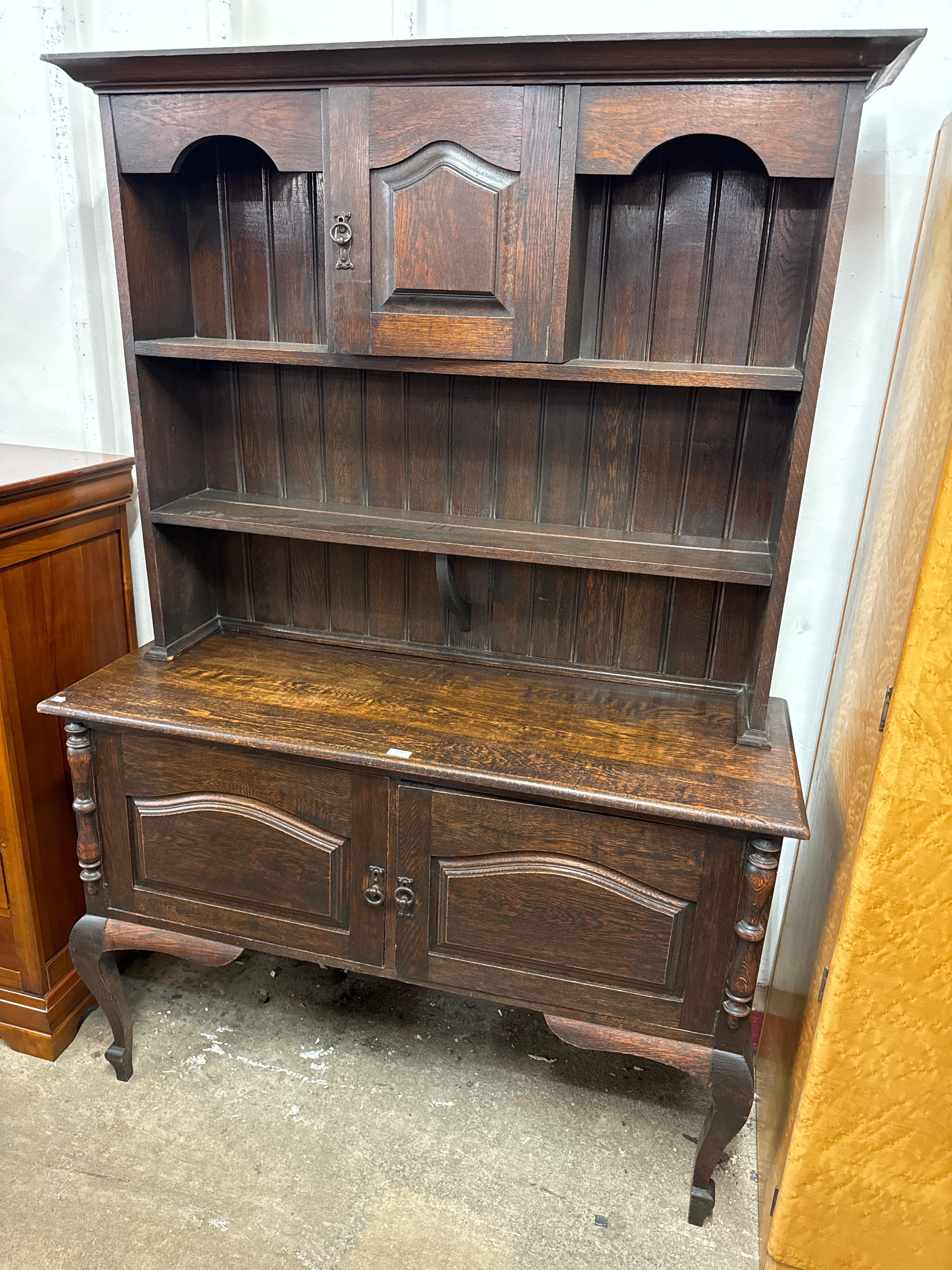 A George III style oak dresser