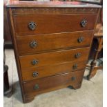 A Lebus oak chest of drawers