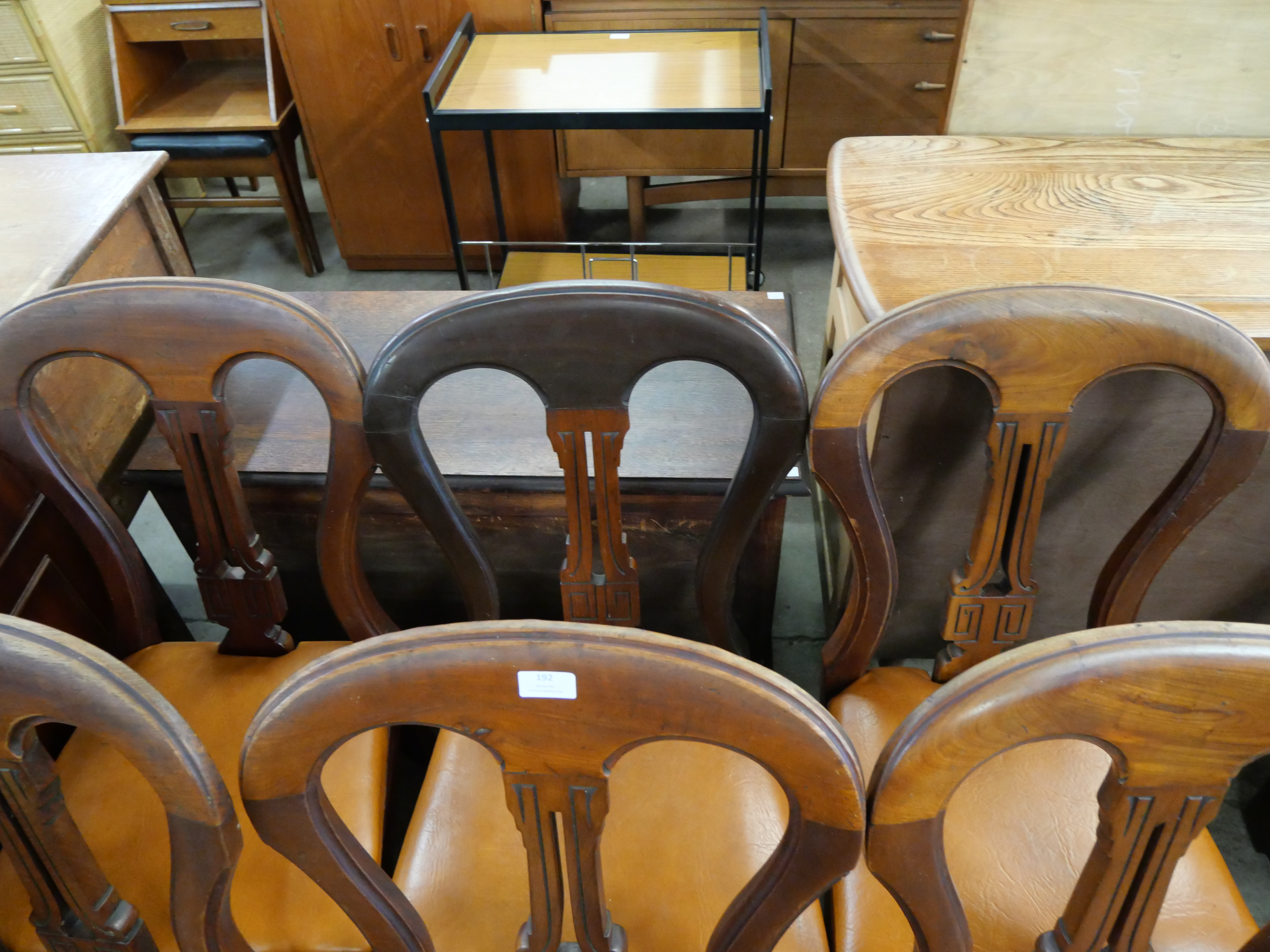 A set of six Victorian mahogany dining chairs - Image 4 of 5