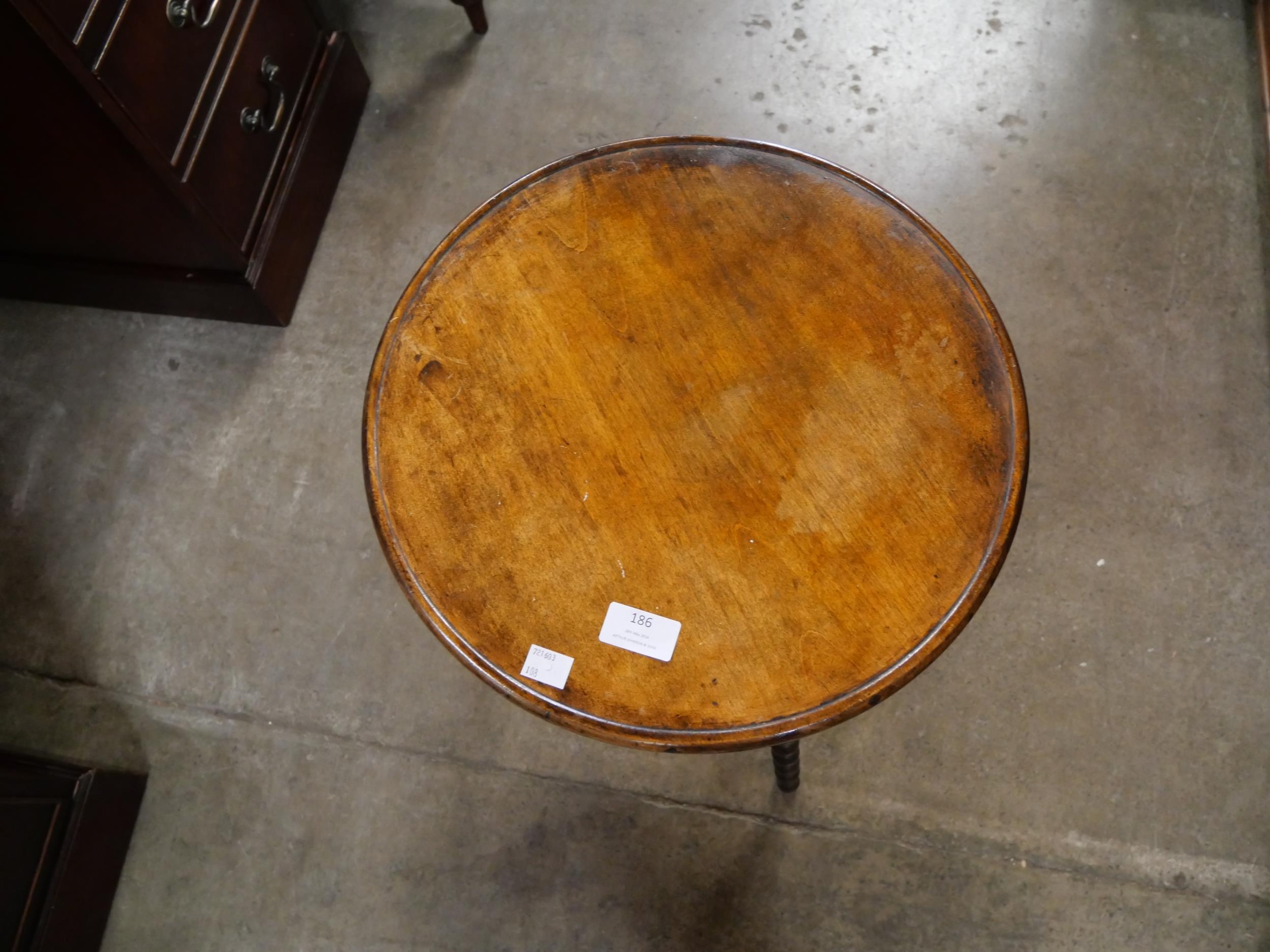 A Victorian mahogany circular two tier etagere - Image 3 of 3