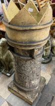 A Victorian terracotta chimney-pot