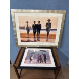 Two Jack Vettriano prints, framed