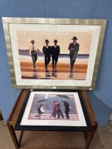 Two Jack Vettriano prints, framed