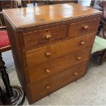 A Victorian pine chest of drawers