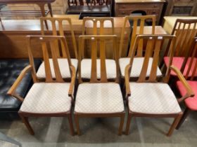 A set of six Nathan teak dining chairs