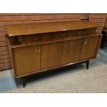 A G-Plan Librenza tola wood and black sideboard