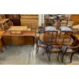 A Regency style mahogany dining suite