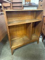 An oak open bookcase