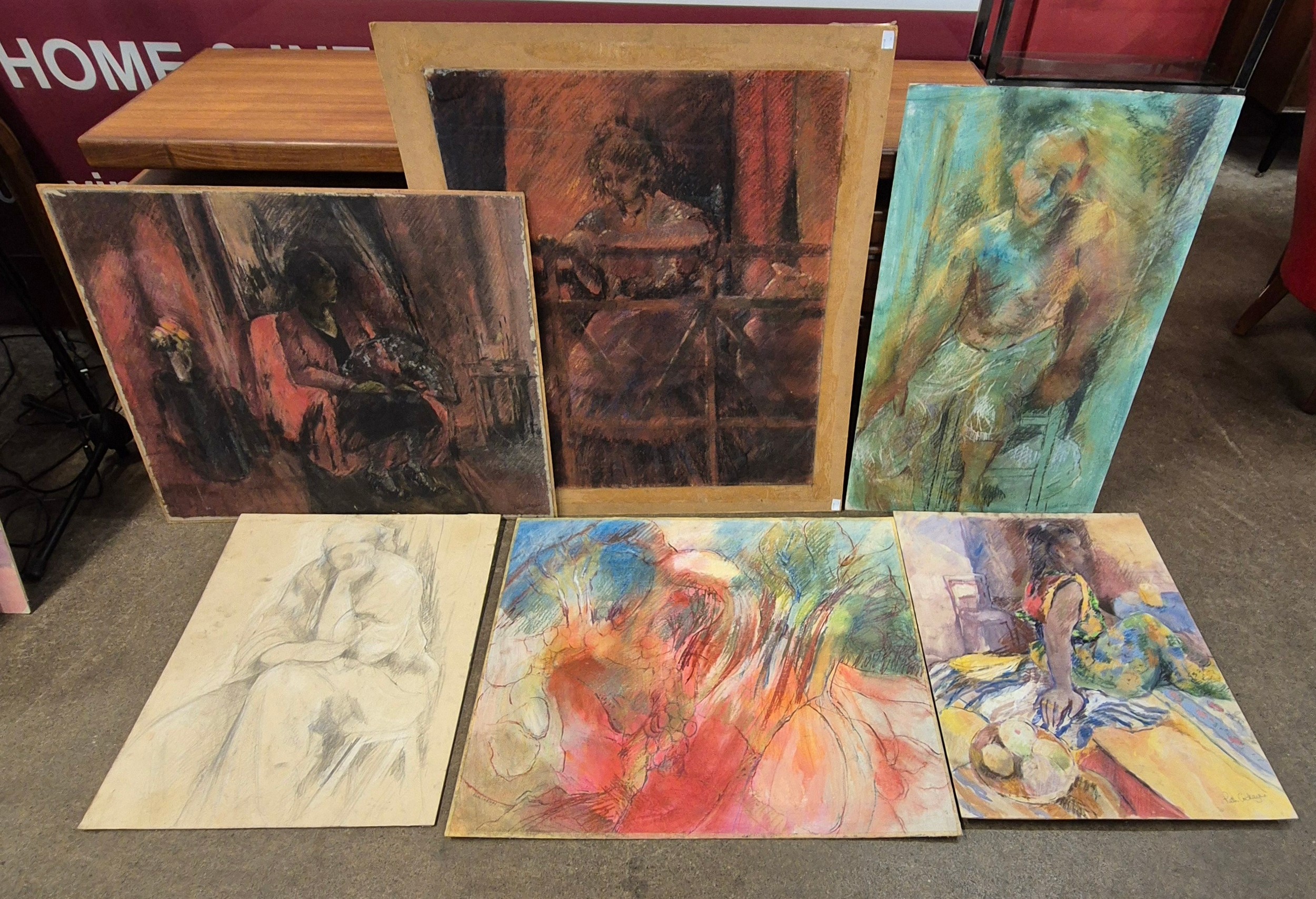 Ruth Cockayne, quantity of unframed works, pastels and watercolours, various sizes - Image 3 of 3