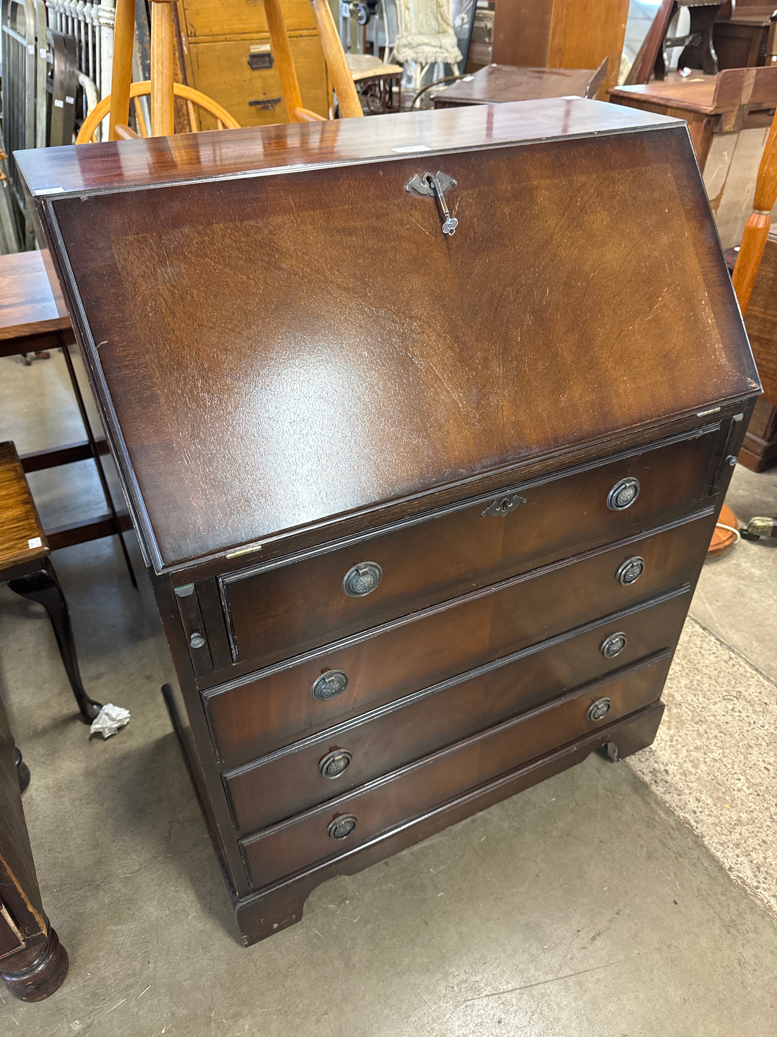 A mahogany bureau