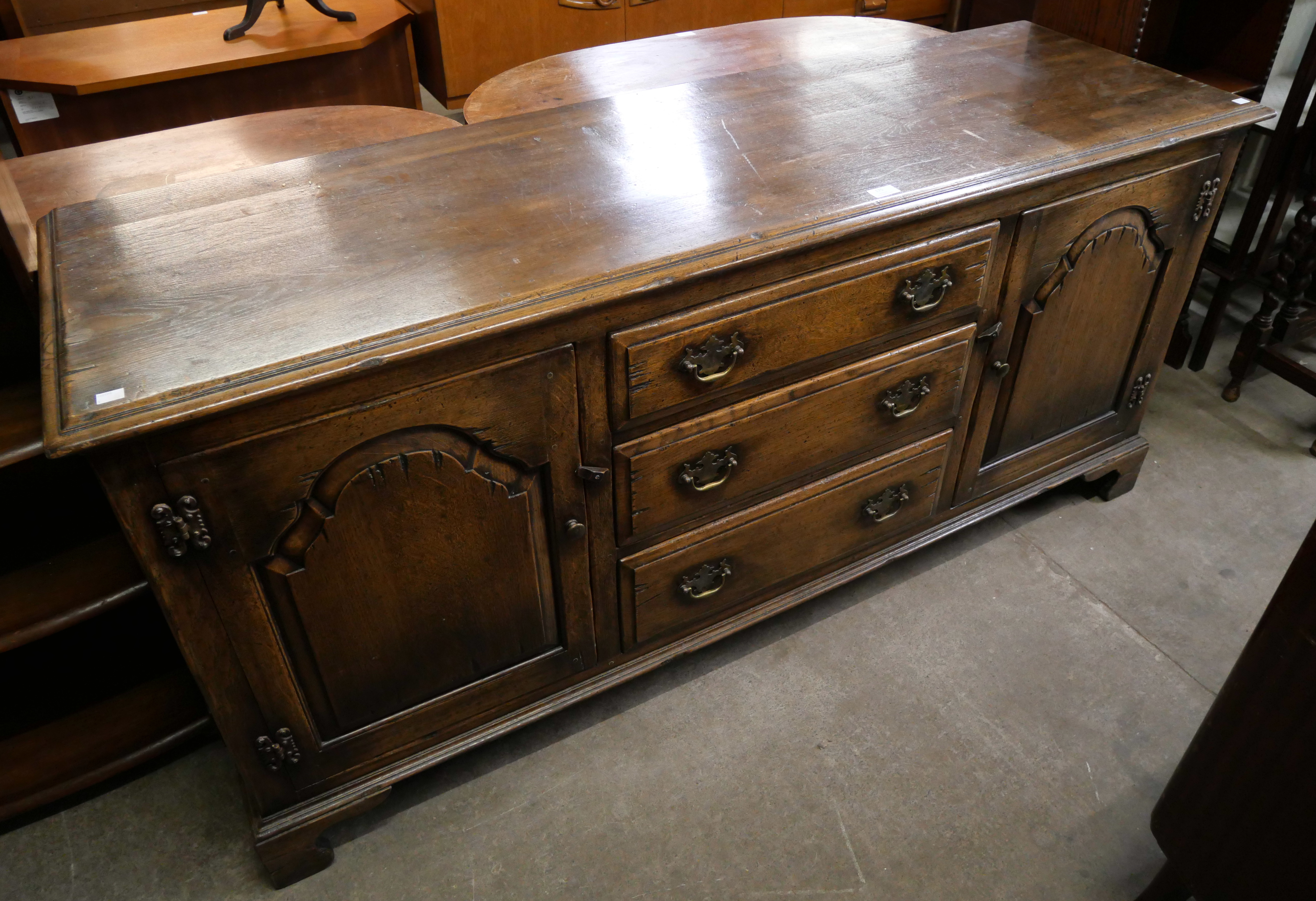 A George II style oak dresser