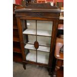 Ann early 20th Century carved oak display cabinet