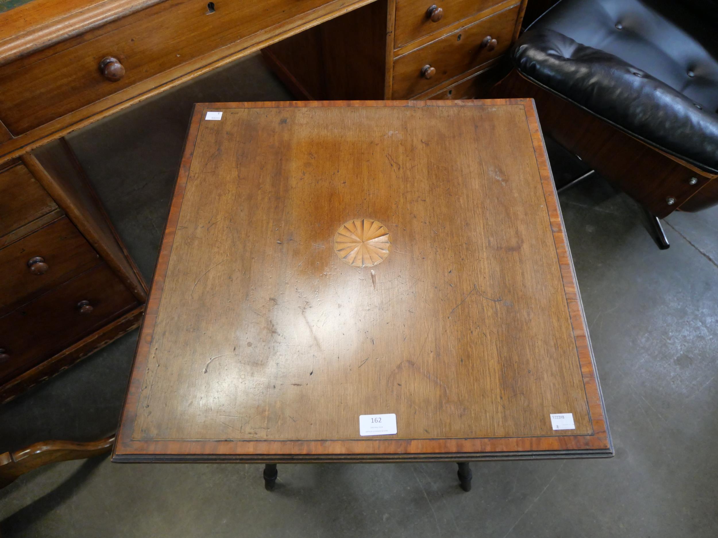 An Edward VII inlaid mahogany square occasional table - Image 3 of 3