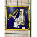 An enamelled Michelin advertising sign