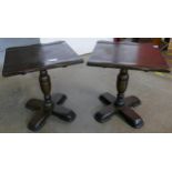 A pair of Ipswich oak occasional tables