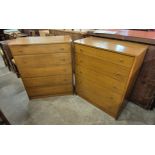 A pair of Austin Suite oak chests of drawers