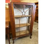 An early 20th Century mahogany single door display cabinet