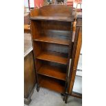 An early 20th Century oak open bookcase