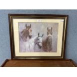 A We Three Kings print, framed