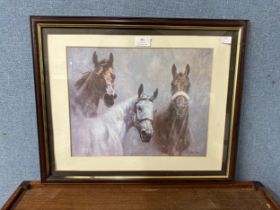 A We Three Kings print, framed