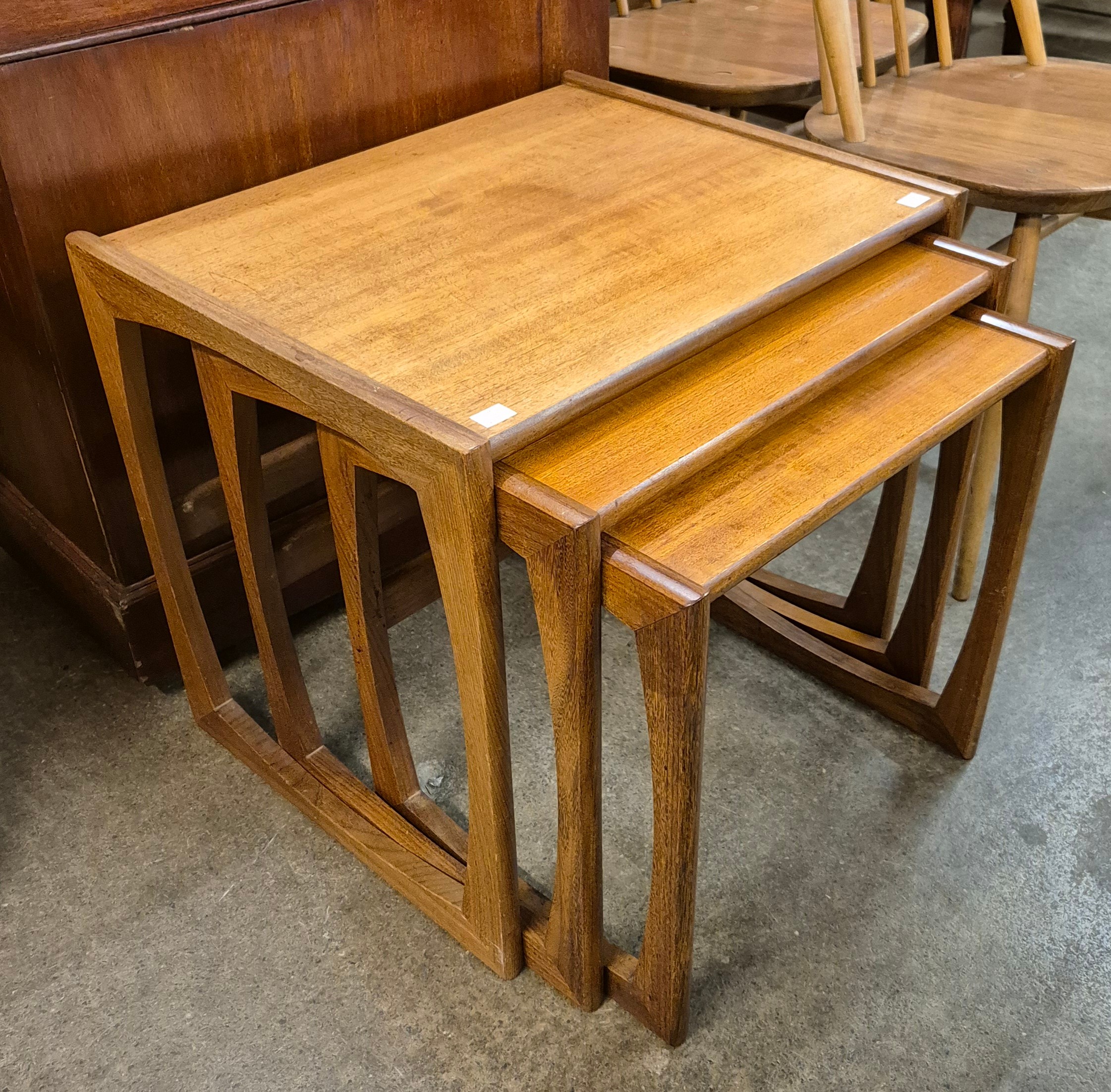 A G-Plan Quadrille teak nest of tables