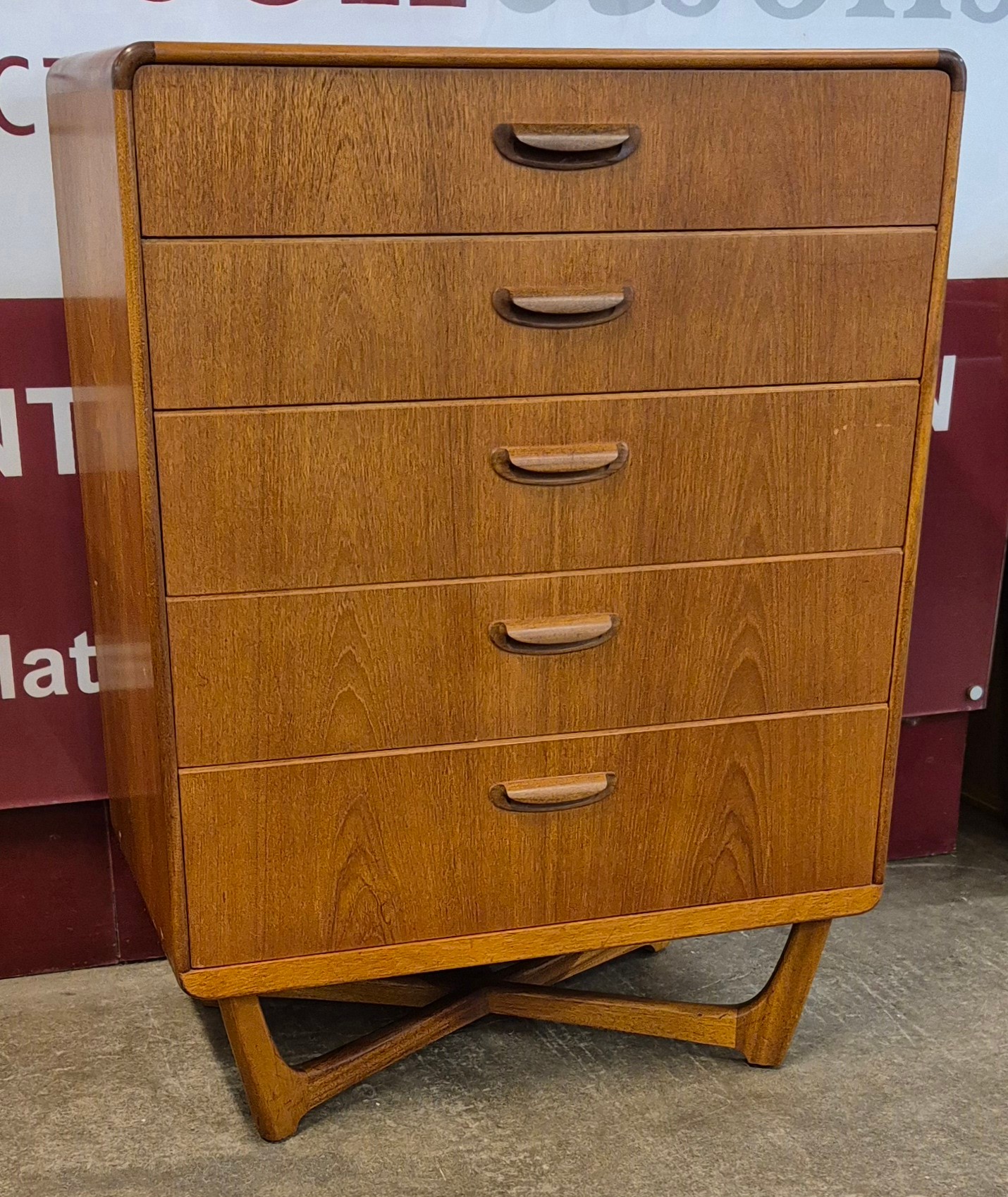 A Beithcraft teak chest of drawers