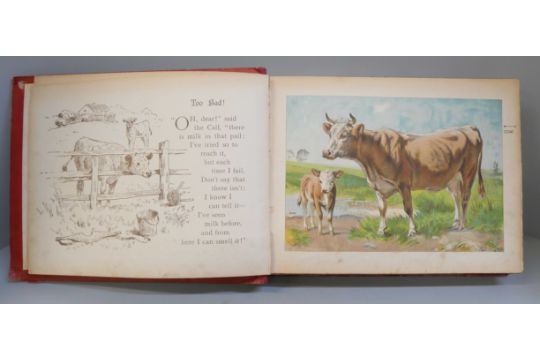 A rare The Speaking Picture Book imitating the Cries of Animals with pull cords, circa 1880 - Image 4 of 5