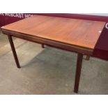 A White & Newton teak rectangular extending dining table