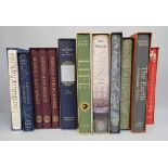 A collection of Folio Society Books including History and Romance, Heroes and Saints, Marvels and