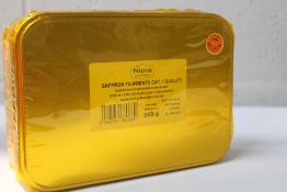 A Nipra 250g tin of Saffron Filaments Cat . I Qual