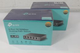 Two boxed as new TP-Link 5 Port Fast Ethernet Desk