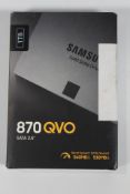 An as new Samsung 870 QVO SATA 2.5" 1TB SSD, REF: