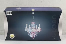 A boxed as new Globo Lighting Nevada Chandelier in