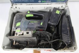 A pre-owned Festool Carvex PSBC 420 EB Jigsaw (With batteries, charger and case, viewing recommended