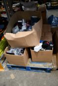 Seven Boxes of Assorted Miscellanous Items to include Homeware, Tools, Headphones and Earphones and