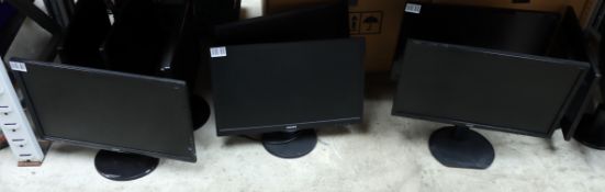 Ten pre-owned monitors to include: 4 x BenQ GL2450-T 24" FHD Monitors, 2 x Philips 243V 24" FHD Moni