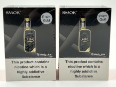 Two boxed as new Smok X Priv 225W Kits in Gold (Over 18s only).