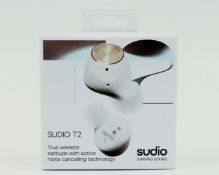 Twenty boxed as new Sudio T2 True Wireless Earphones in White (Boxes sealed) (EAN: 7350071384121)