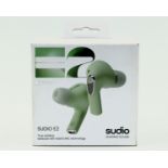 Five boxed as new Sudio E2 True Wireless Earphones in Jade (Boxes sealed) (EAN: 7350071381618).