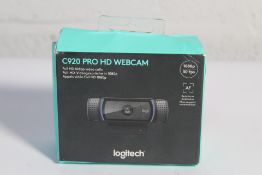 An as new Logitech C920 PRO HD Webcam (Box damaged).