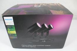 Philips Hue Lily White and Colour Ambiance LED Outdoor Smart Light (Base Kit).