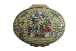 Halcyon Days 1984 A Year to Remember Enamel Box