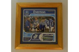 Everton Framed Victory Card Season 2001/02